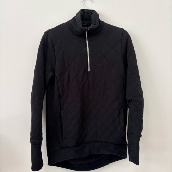 lululemon athletica Tops - Lululemon Forever Warm Pullover Quilted Black 4